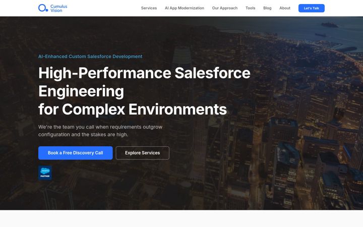 Screenshot of cumulusvision.com