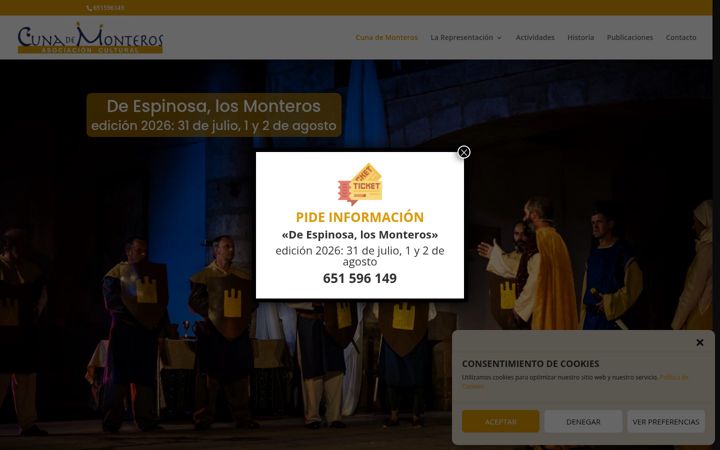 Screenshot of cunademonteros.es