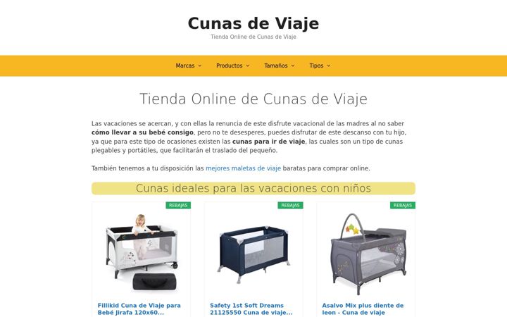 Screenshot of cunasviaje.com