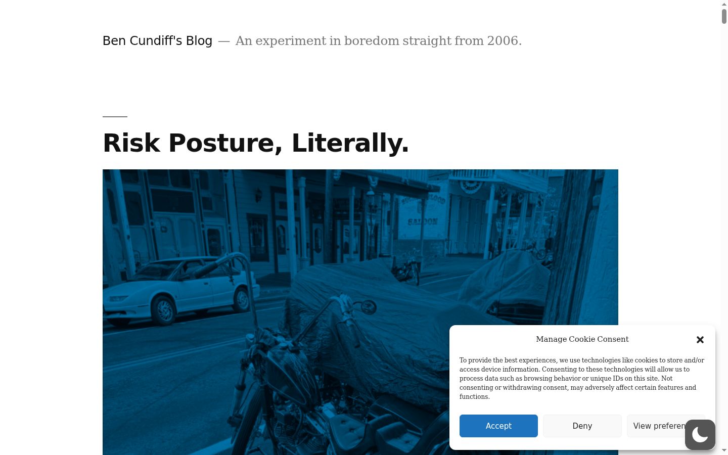 Screenshot of the consent banner shown before any interaction