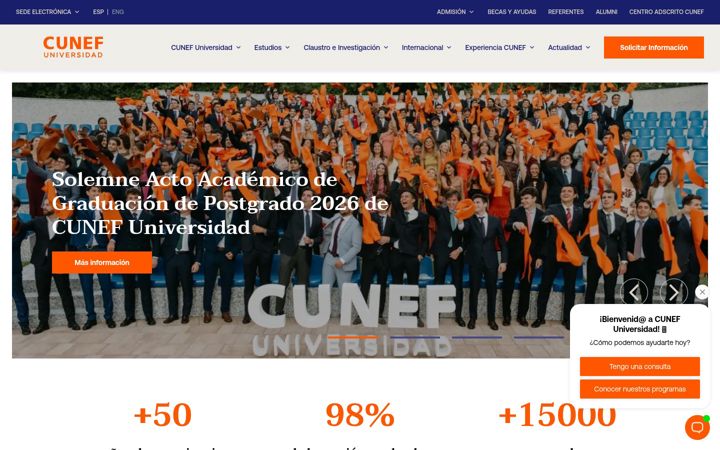 Screenshot of cunef.edu