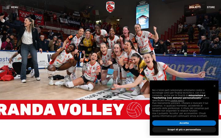 Skjámynd af cuneograndavolley.it