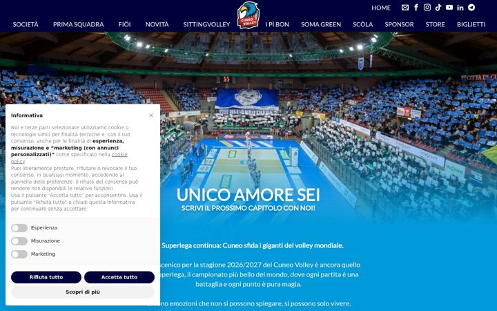 Screenshot of cuneovolley.it