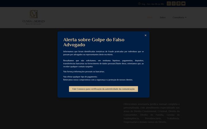 Screenshot of cunhamoraes.com.br