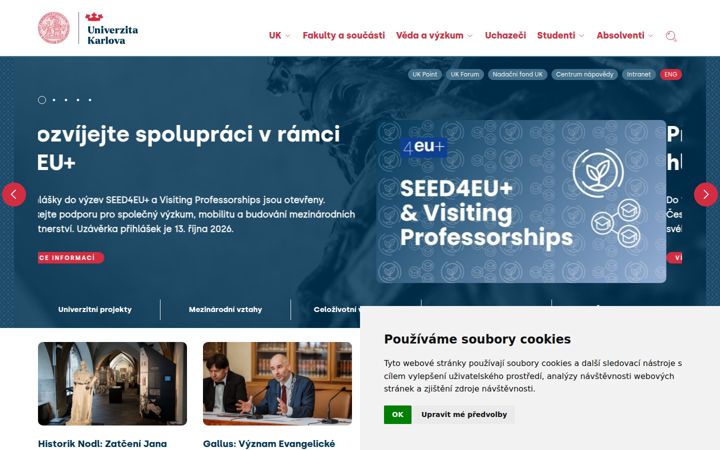 Captura de ecrã de cuni.cz