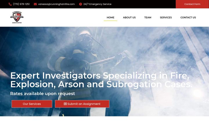 Screenshot of cunninghaminvestigativeassociates.com