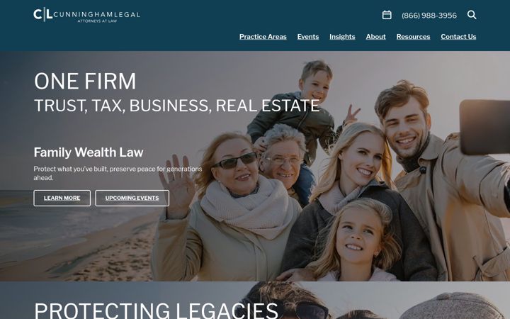 Screenshot of cunninghamlegal.com