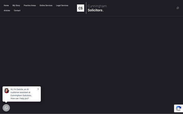 Screenshot of cunninghamsolicitors.ie