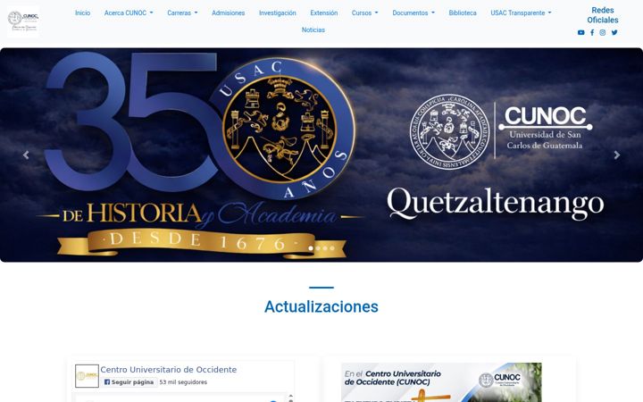 Screenshot of cunoc.edu.gt
