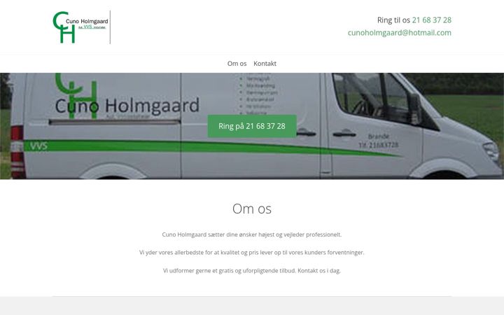 Screenshot of cunoholmgaard.dk