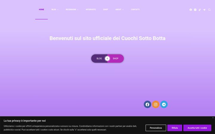 Skjámynd af cuochisottobotta.it