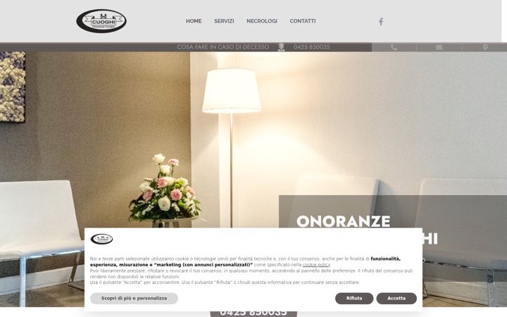 Screenshot of cuoghionoranzefunebri.it