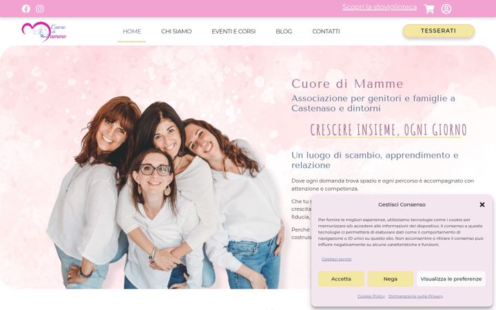 Screenshot of cuoredimamme.com