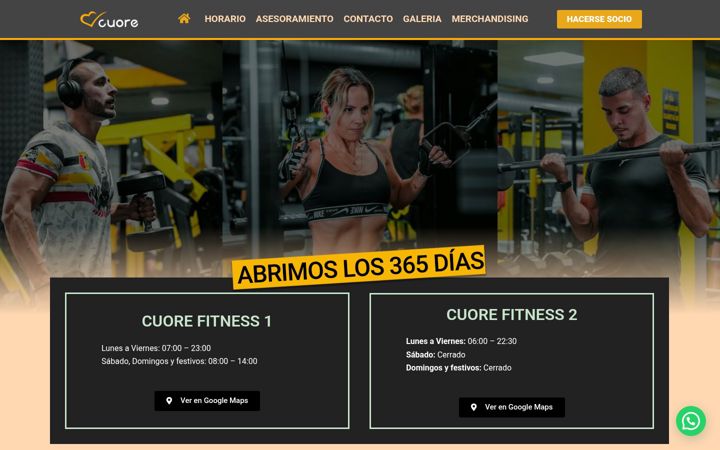 Screenshot of cuorefitness.es