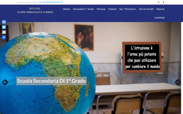 Screenshot of cuoreimmacolatodimaria.net