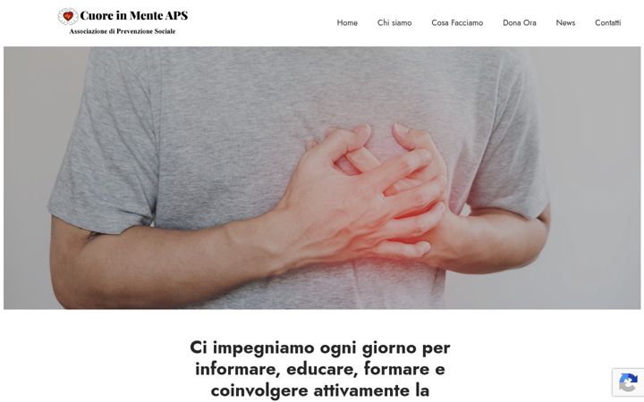 Screenshot of cuoreinmente.it