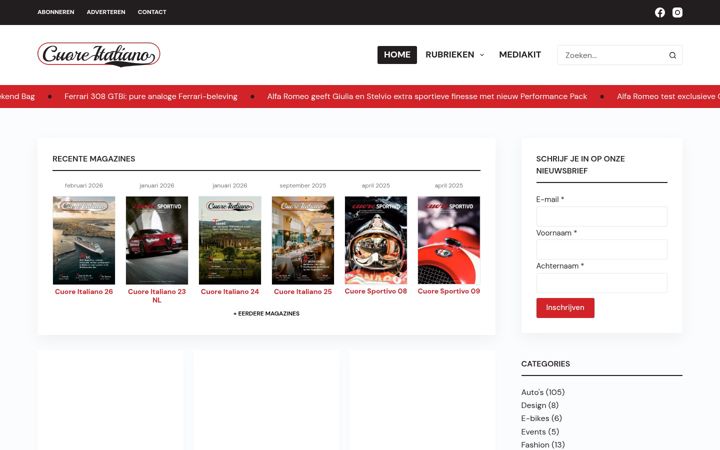 Screenshot of cuoreitaliano-magazine.be