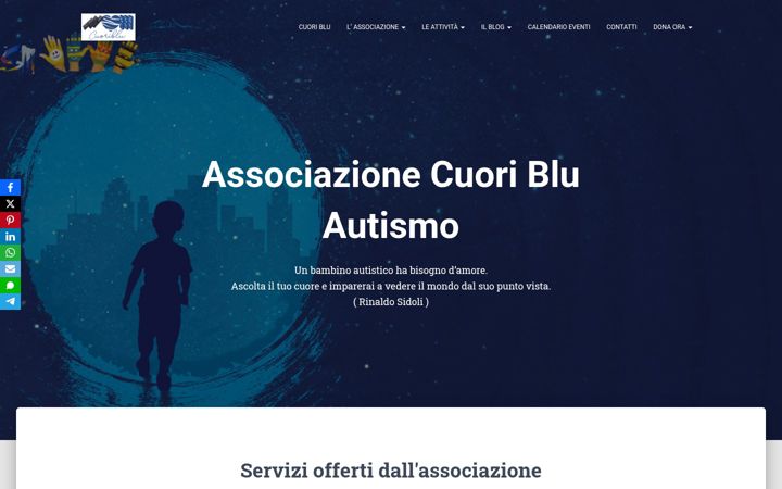 Screenshot of cuoribluautismo.it
