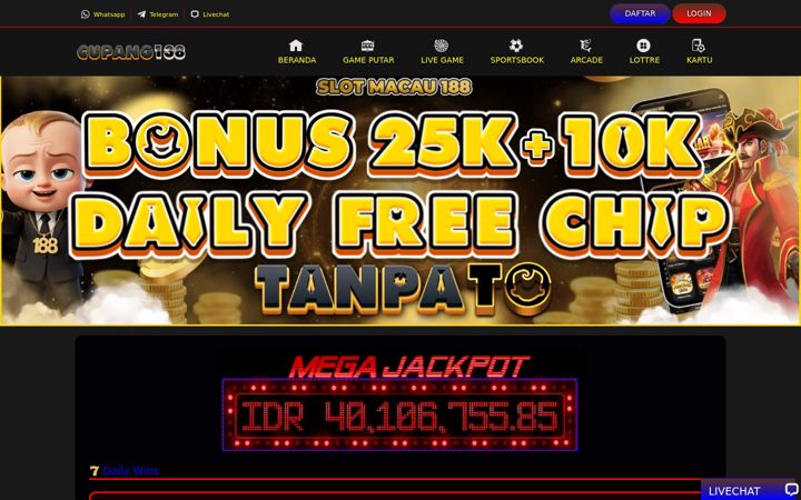 Screenshot stránky cupang138.net