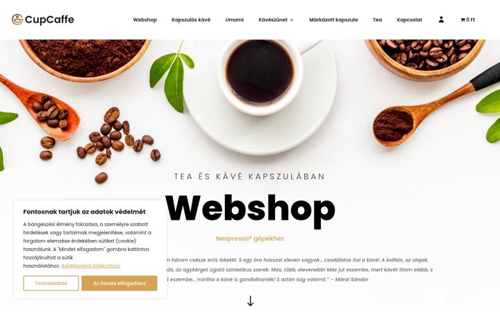 Screenshot von cupcaffe.hu