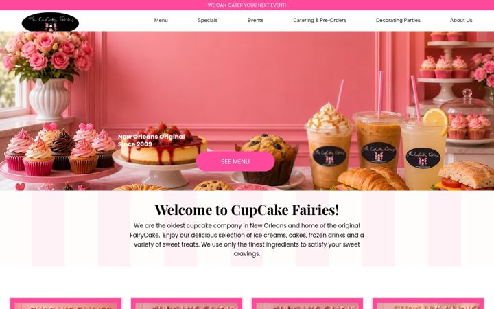 Screenshot of cupcakefairies.com