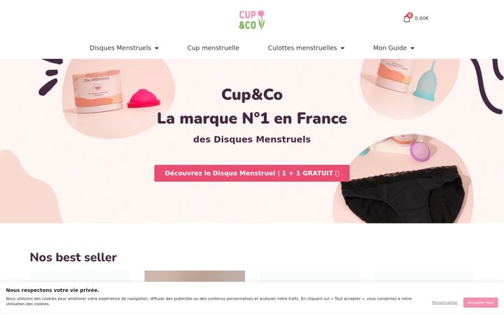 Ekrano kopija cupco.fr