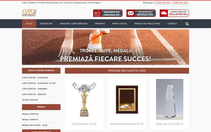Ekrano kopija cupe-medalii.ro