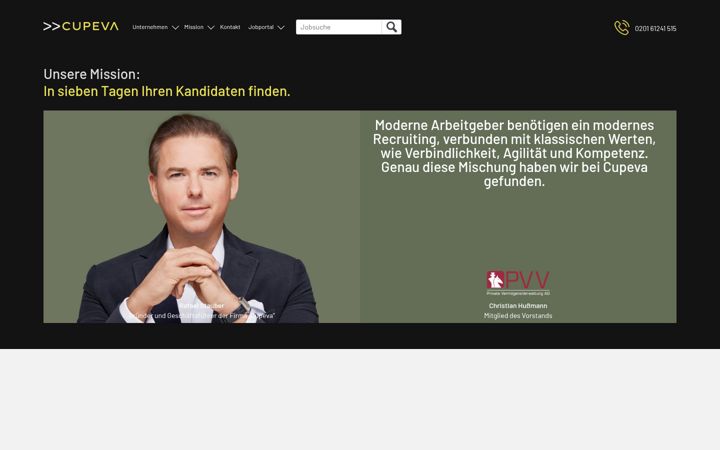 Screenshot of cupeva.de