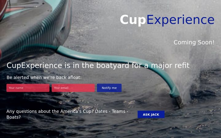 Screenshot of cupexperience.com