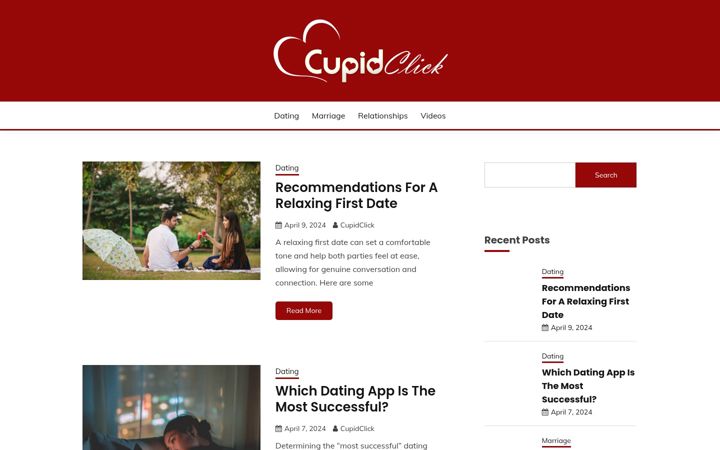 Screenshot stránky cupidclick.ca