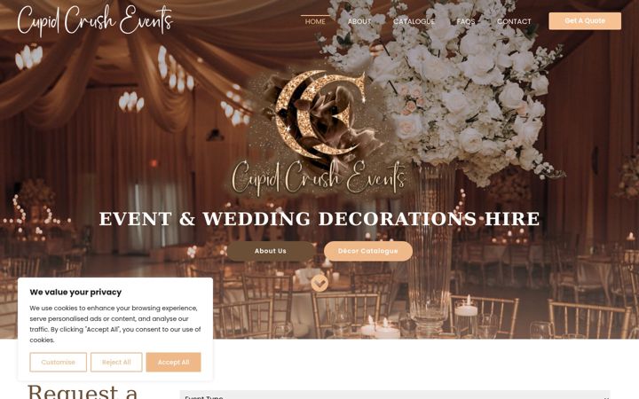 Screenshot of cupidcrushevents.ie
