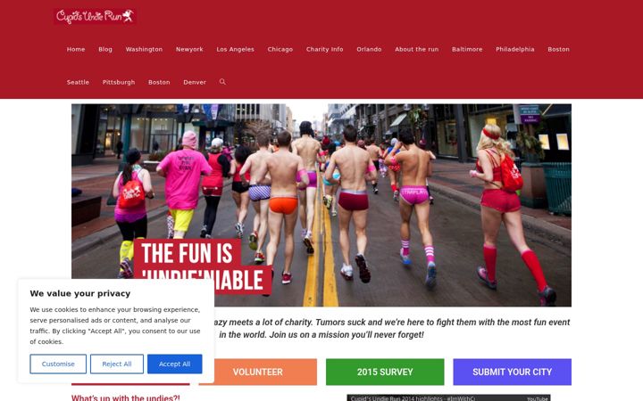 Screenshot of cupidsundierun.com