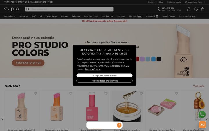 Screenshot of cupio.ro