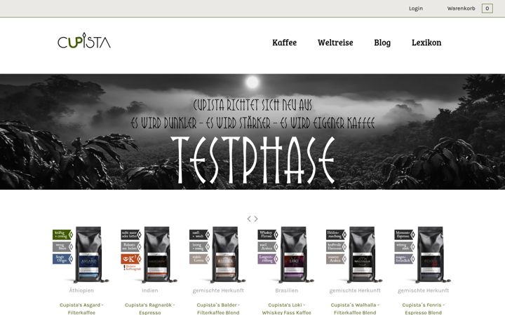 Screenshot of cupista.de