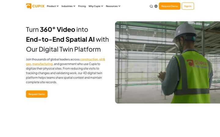 Screenshot of cupix.com
