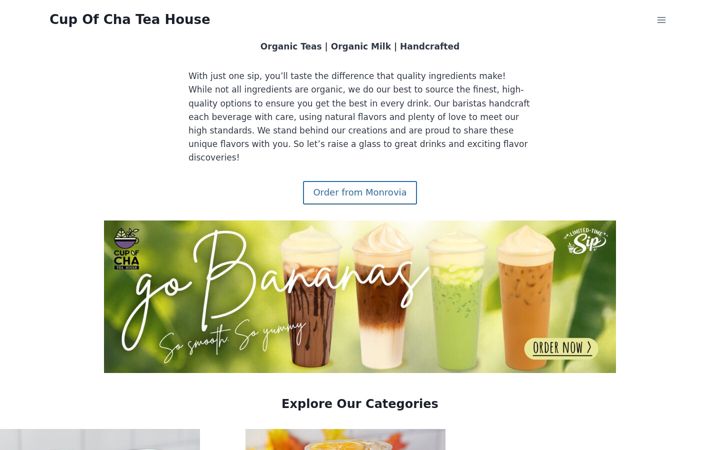 Screenshot of cupofchateahouse.com