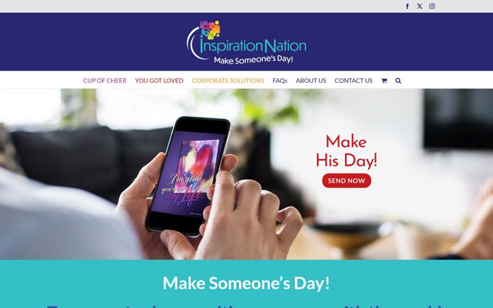 Screenshot of cupofcheer.com