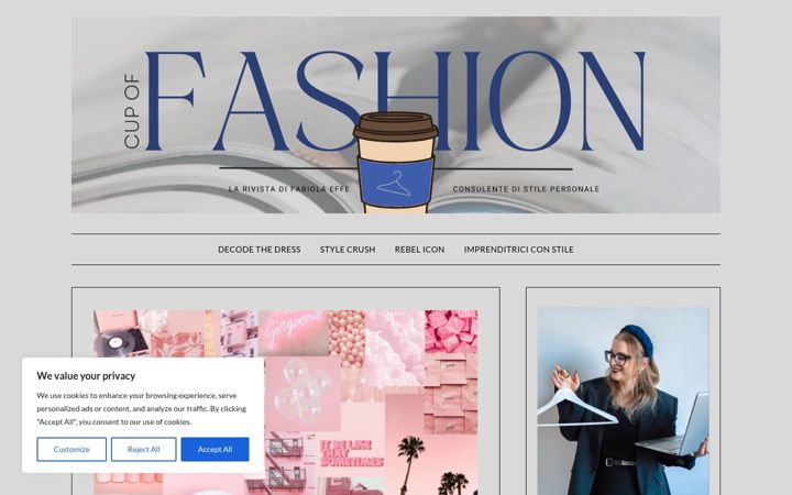 Snímek obrazovky cupoffashion.eu