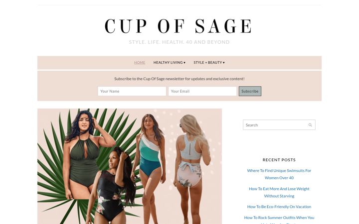Screenshot of cupofsage.com