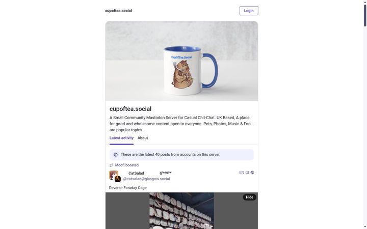 Képernyőkép: cupoftea.social