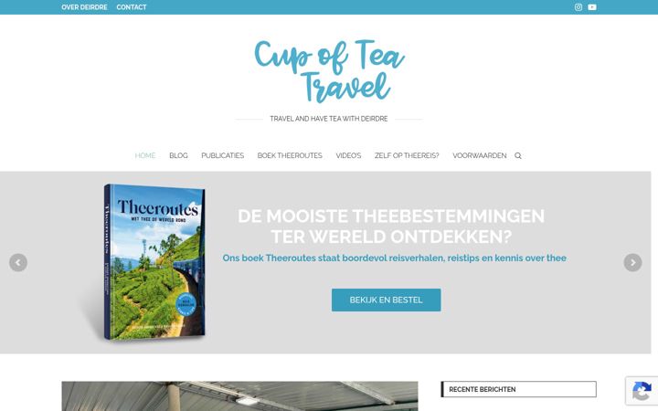 Screenshot of cupofteatravel.nl