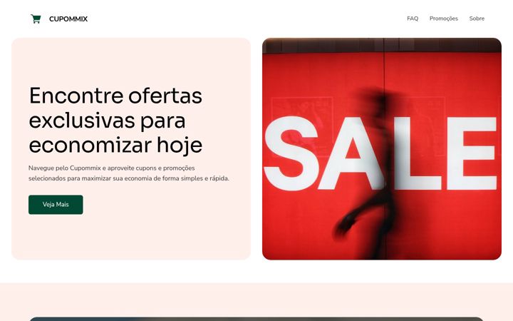Screenshot of cupommiix.com
