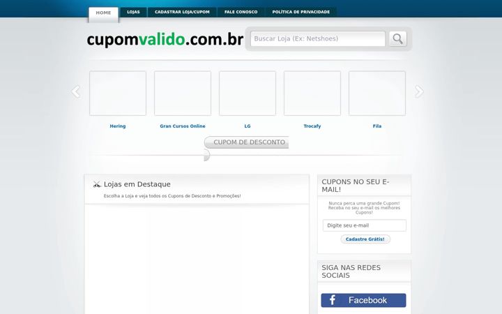 Screenshot of cupomvalido.com.br