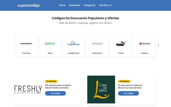 Screenshot of cuponcodigo.es