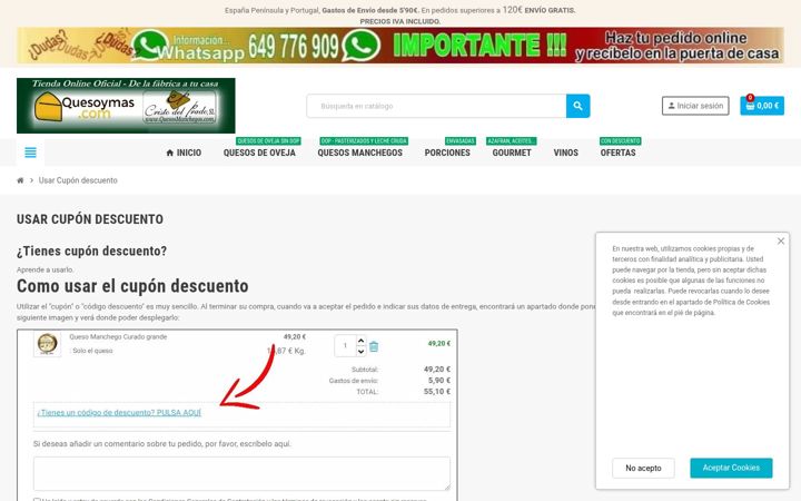 Screenshot of cuponesvip.es