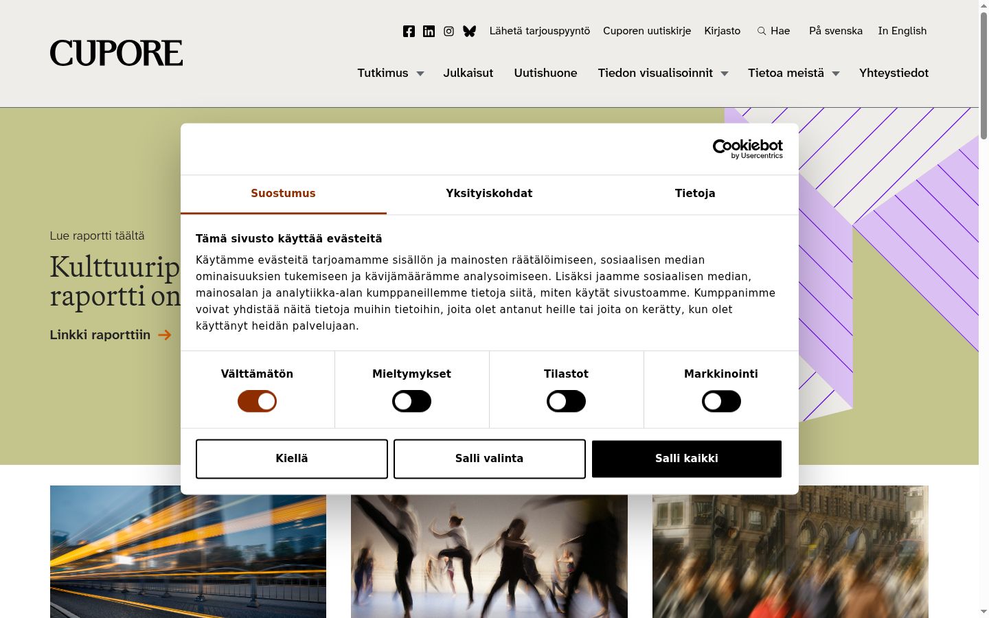 Snímka obrazovky banera súhlasu zobrazeného pred akoukoľvek interakciou