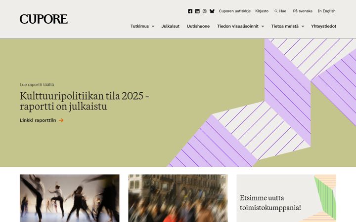Screenshot of cupore.fi