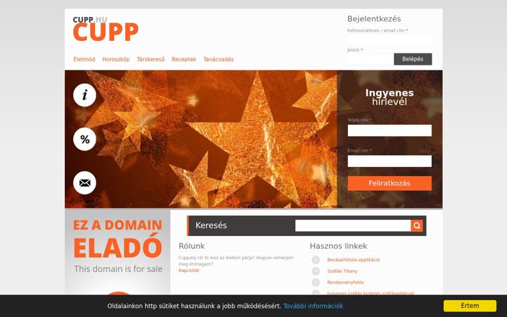 Screenshot of cupp.hu