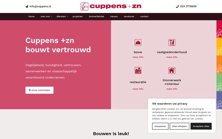Screenshot of cuppens.nl