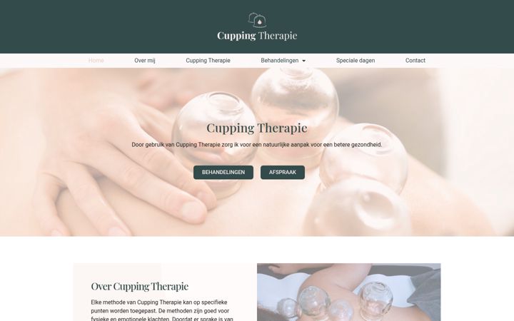 Screenshot of cuppingtherapie.nl